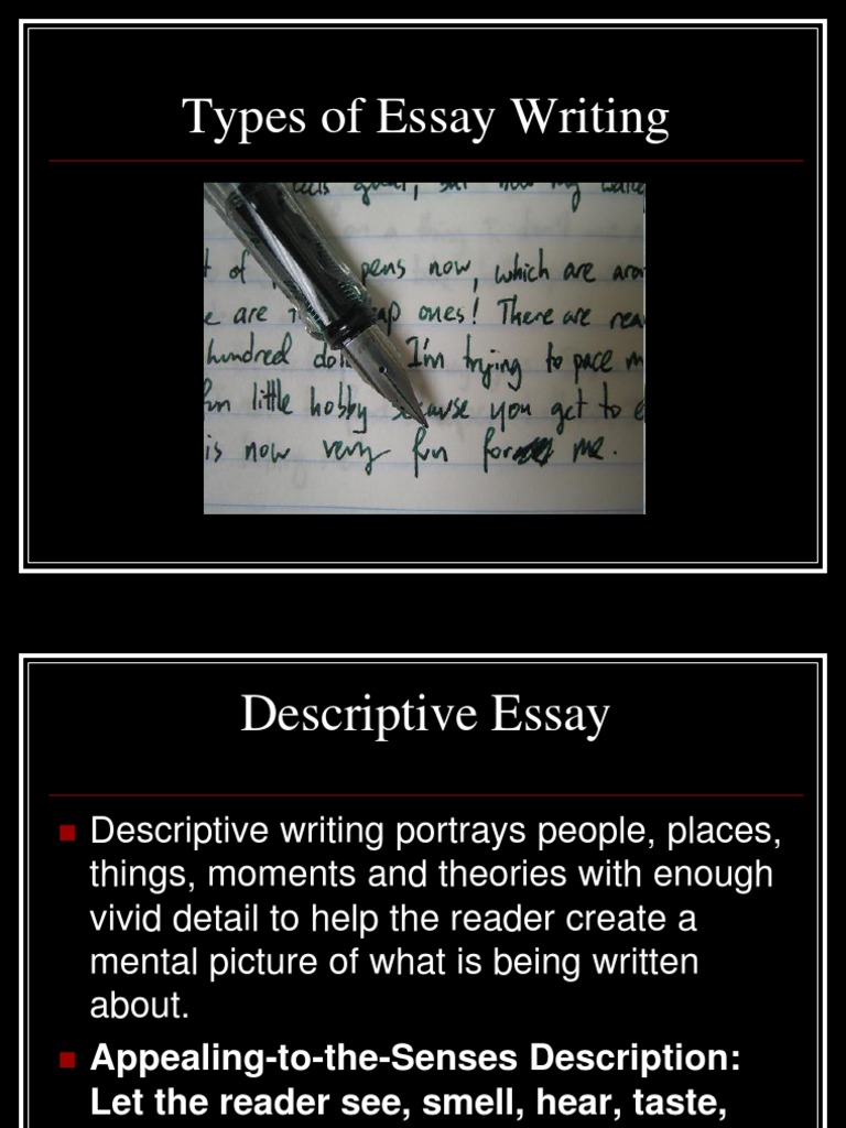 Types of Essay Writing Explained | PDF | Essays | Narrative