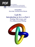 Introduction To: Working With Arrays, and Two-Dimensional Plotting