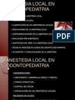Anestesia Local en Odontopediatria
