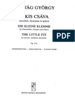 (Score) Kurtag Thelittlefix (Piccolo, Trombone, Guitar)