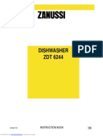 Zanussi ZDT - 6244 Dishwasher Manual