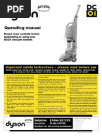Download Dyson Dc01 Owners Manual by magmamyst SN200256038 doc pdf