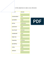 Appendix Write A Noun in Front of The Adjectives To Make A New Collocation