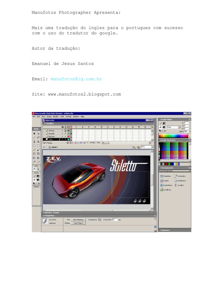 Tutorial Flash MX 6 Macro Media em Portugues | PDF | Adobe Flash ...