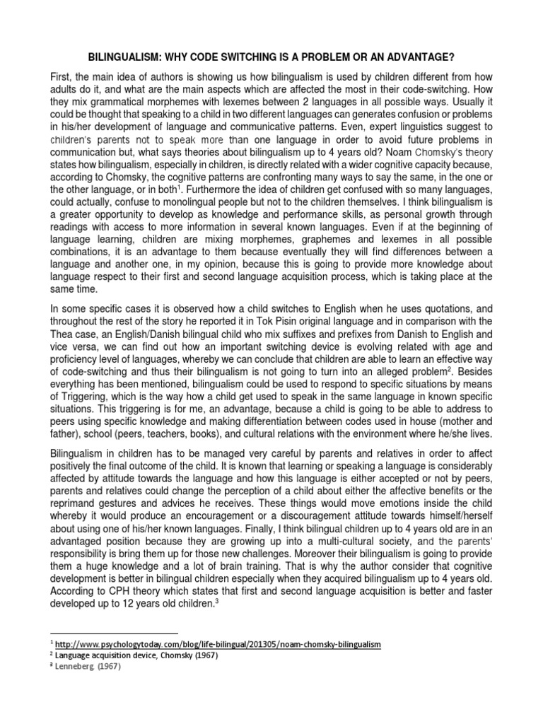 Bilingualism in Young Children | PDF | Multilingualism | Language ...