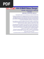 HILTI ExBar Rebar Design Soft Ware