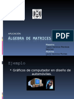 ÁLGEBRA DE MATRICES - Aplicacion