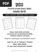 4th Grade Basic Skills Math Drill