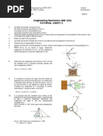 Engineering Mechanics (ME 105) Tutorial Sheet-1