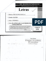 El Lenguaje y Los Problemas Del Conocimiento - Noam Chomsky