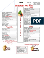 C&H Cafeteria Take - Out Menu: Entrees