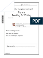 YLE Flyers Reading Writing Sample Paper B