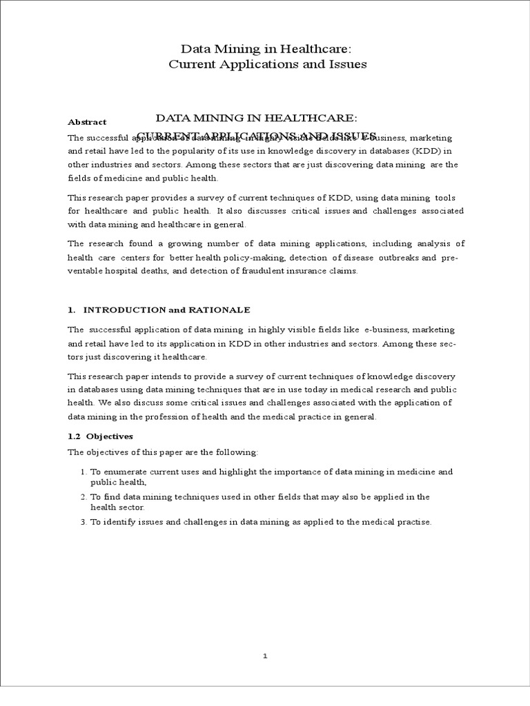Data Mining Health | PDF | Health Economics | Health Care