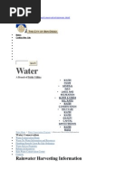 Water: Rainwater Harvesting Information