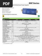 DSP Series: 7.5W To 100W Low Profi Le DIN Rail Mount Power Supplies