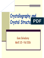 Crystallography and Crystal Structures