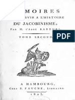 Abbé Barruel - Mémoires Pour Servir À L'histoire Du Jacobinisme. Tome II