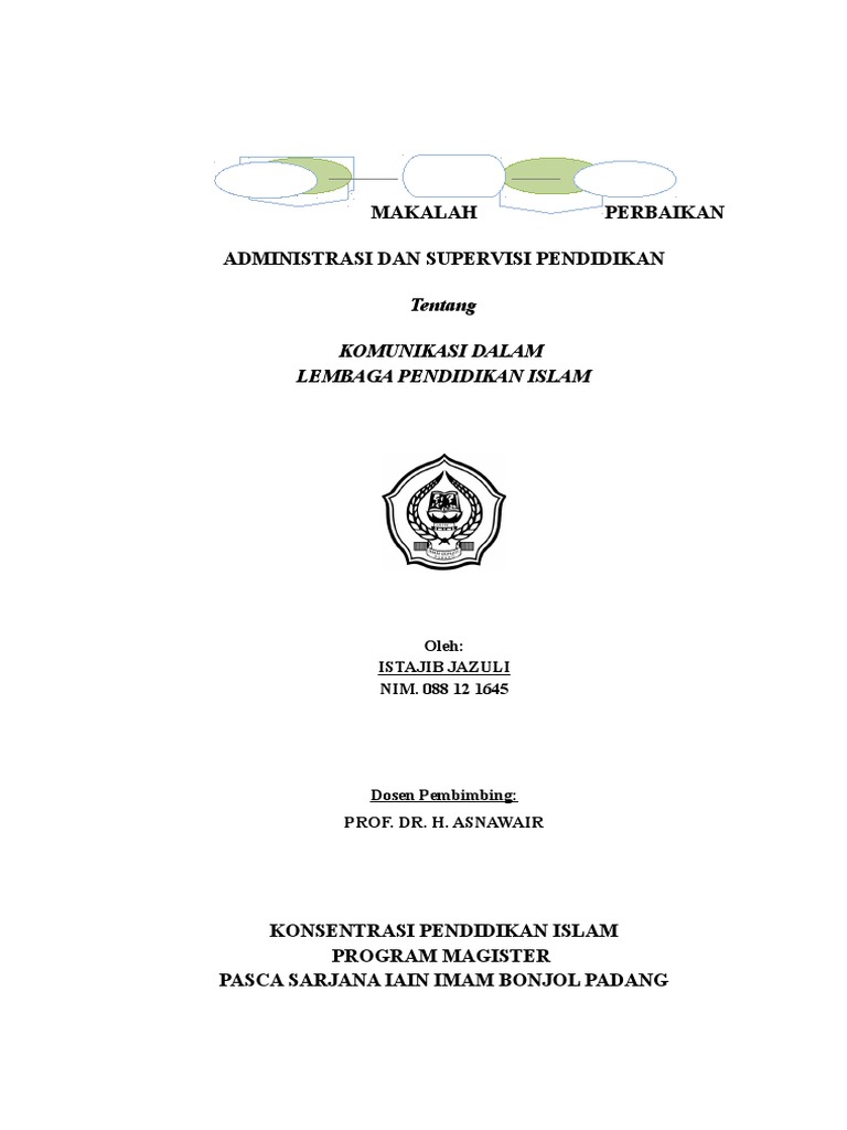 Komunikasi Dalam Lembaga Pendidikan Islam