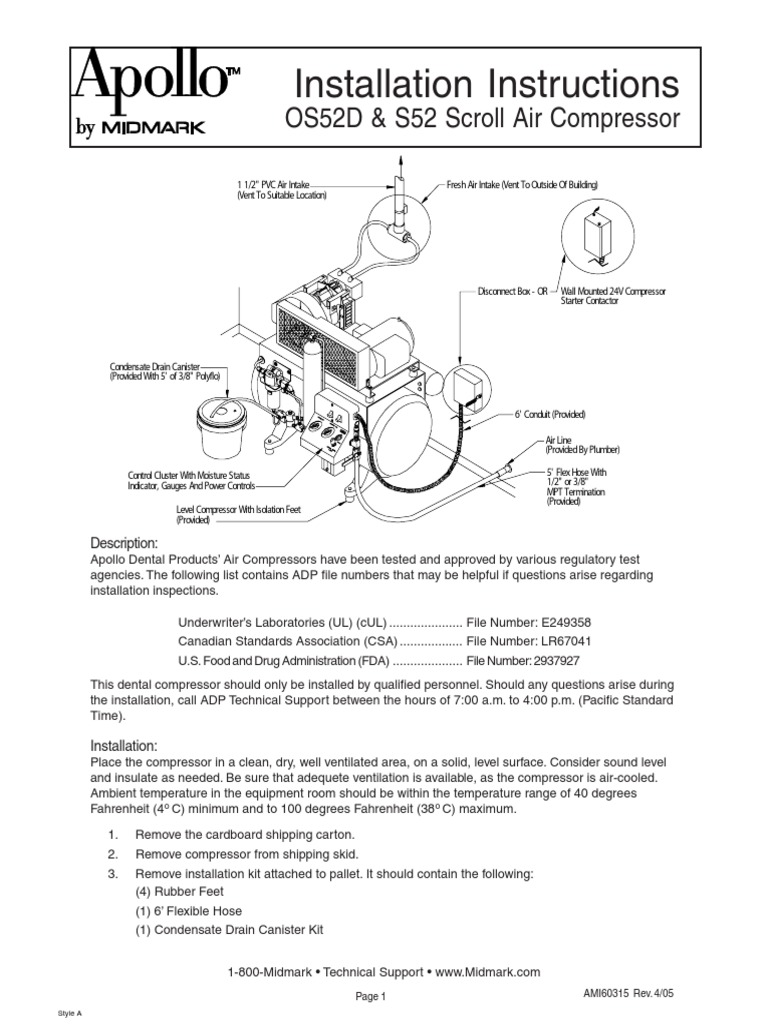 Air Compressor Installation Guide | PDF | Gas Compressor | Leak