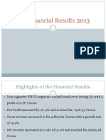 ITC Financial Results 2013