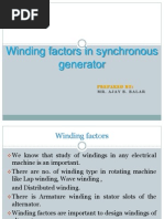 Widing Factors in Alternators