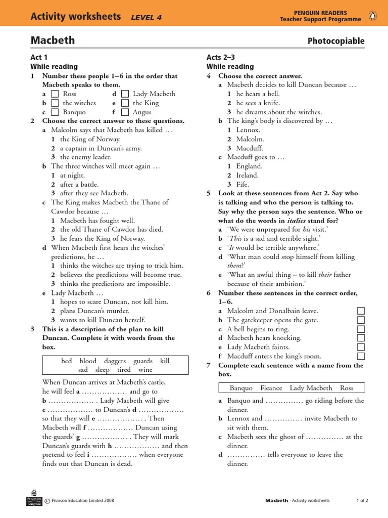 Worksheets Macbeth Worksheets worksheet macbeth worksheets mytourvn study site 1 free esl hamlet and macbeth