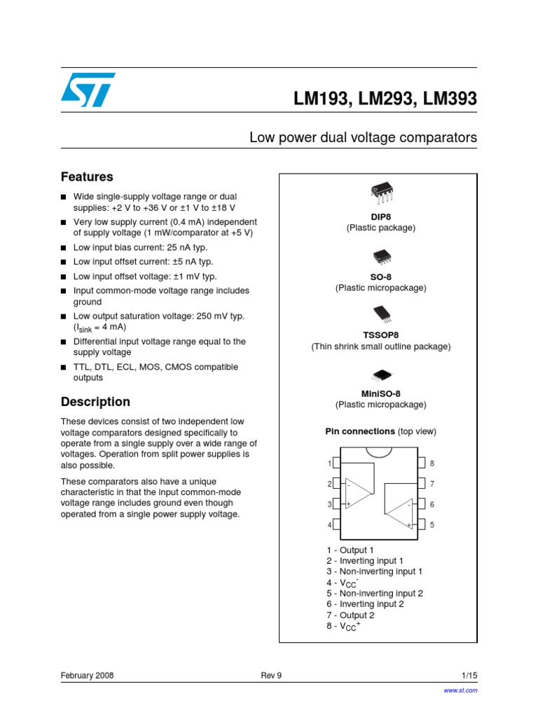 Datasheet (LM293) | Electromagnetism | Electrical Circuits