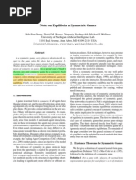 Notes on Equilibria in Symmetric Games