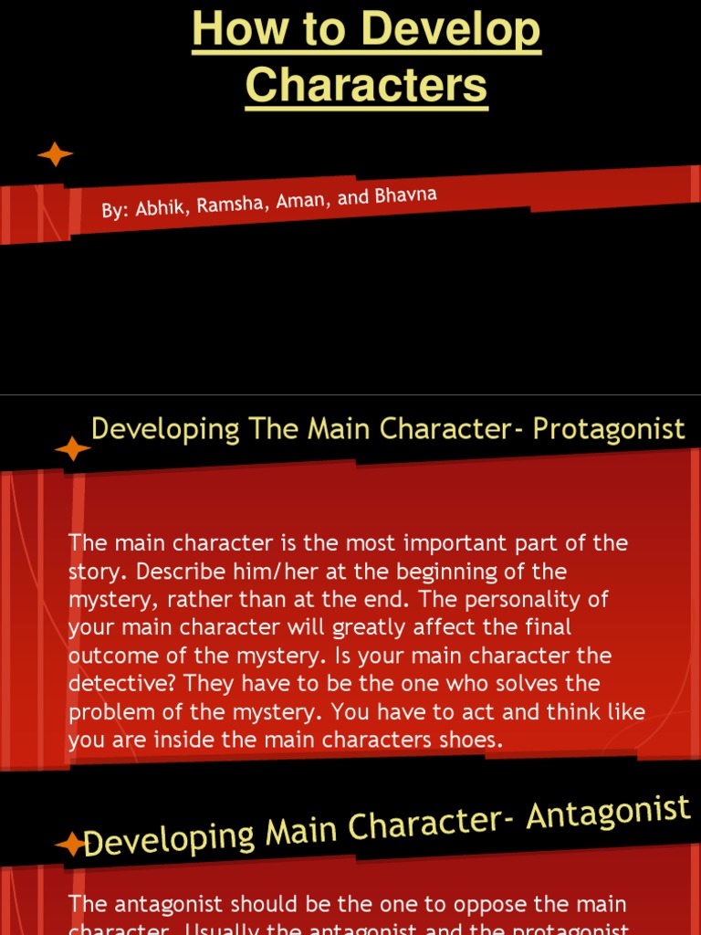 Developing Characters Pdf