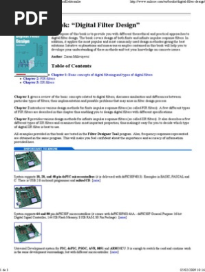 Digital Filter Design 0
