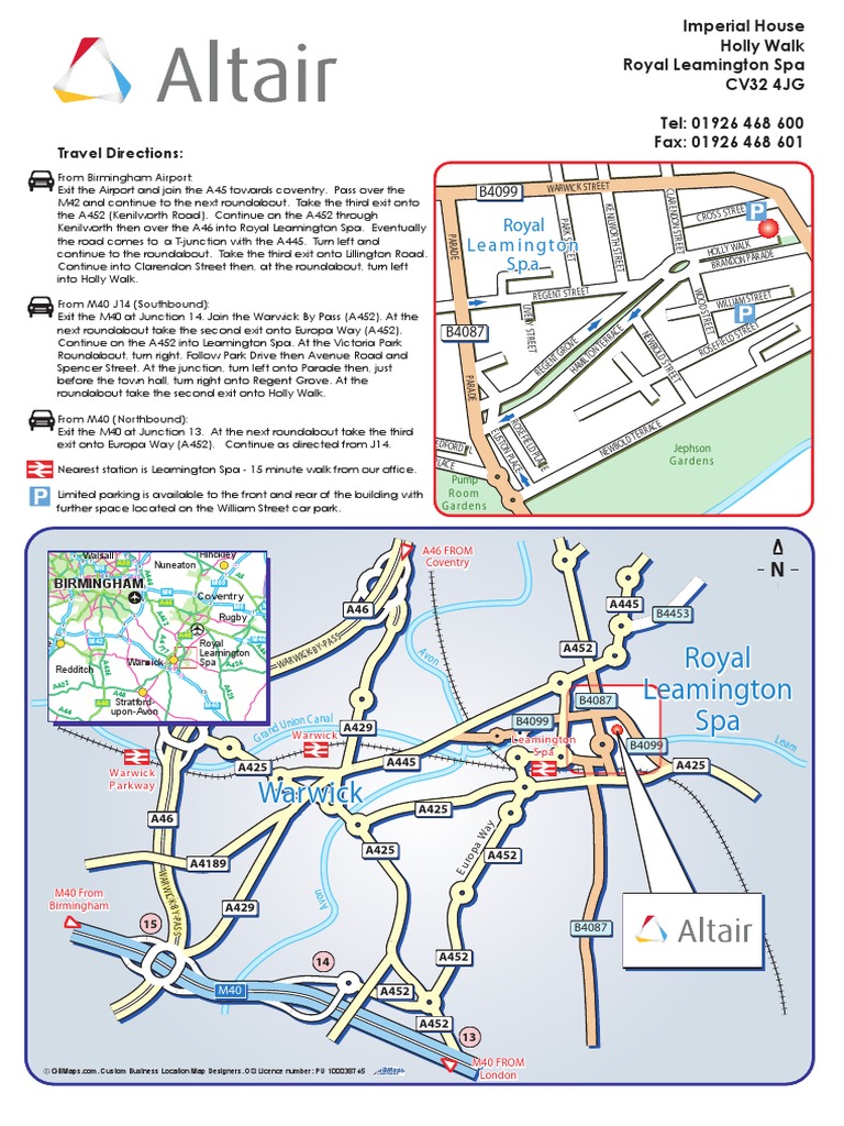 UK Leamington Map PDF Road Transport Transport