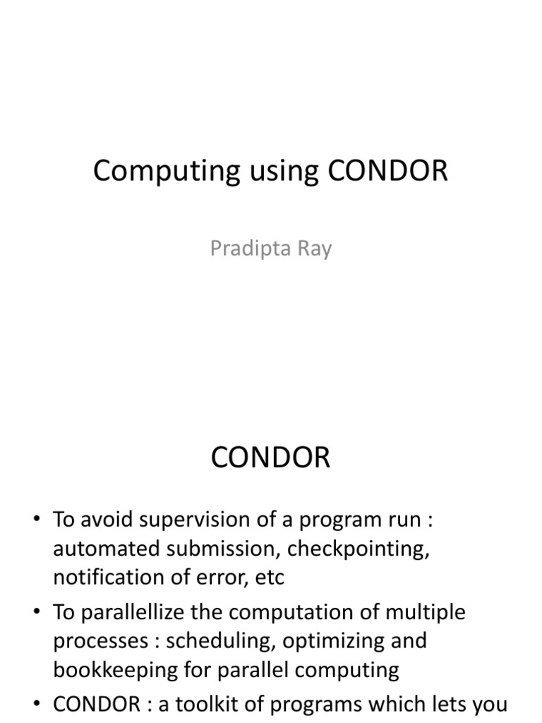 Condor Cluster Computing Guide | PDF | Digital Technology | Areas Of ...