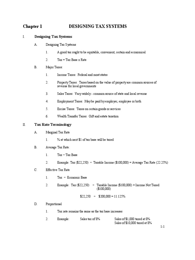 Tax Factors Outline Tax Deduction Alternative Minimum Tax