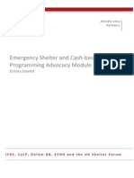 Emergency Shelter and Cash-Based Programming - Session Plan