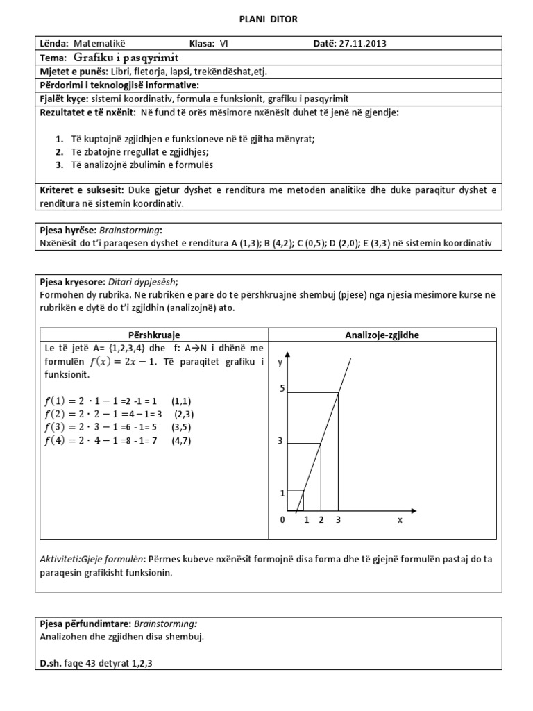 Plani Ditor 1 | PDF