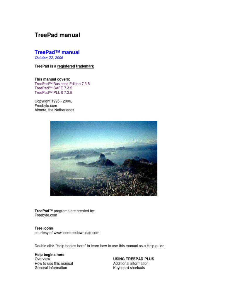 TreePadPlus Manual | PDF | Hyperlink | File Format
