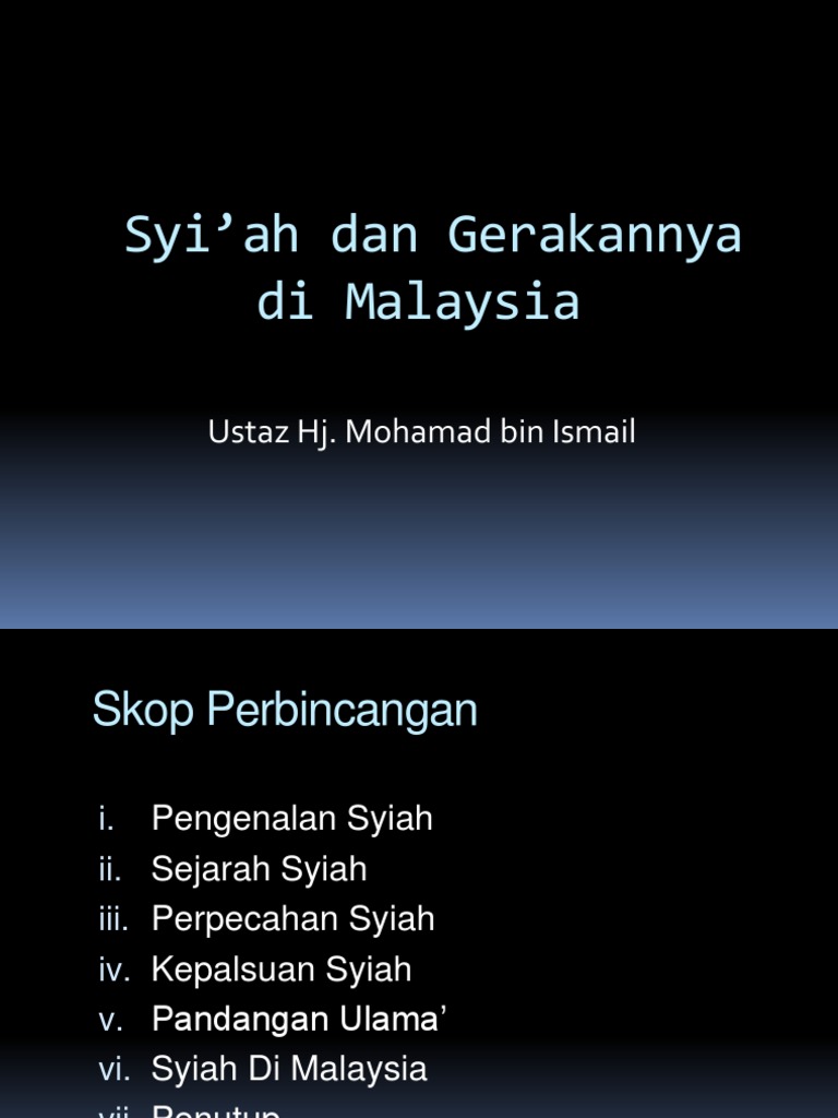 Syiu0027ah Dan Gerakannya Di Malaysia  PDF