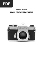 Asahi Pentax Spotmatic Repair Manual