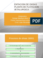 Implementacion de Ohsas 18000 en Planta de Flotacion