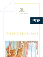 The Ritz London - Restaurant Menu 2009