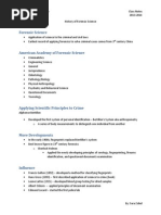 History of Forensic Science