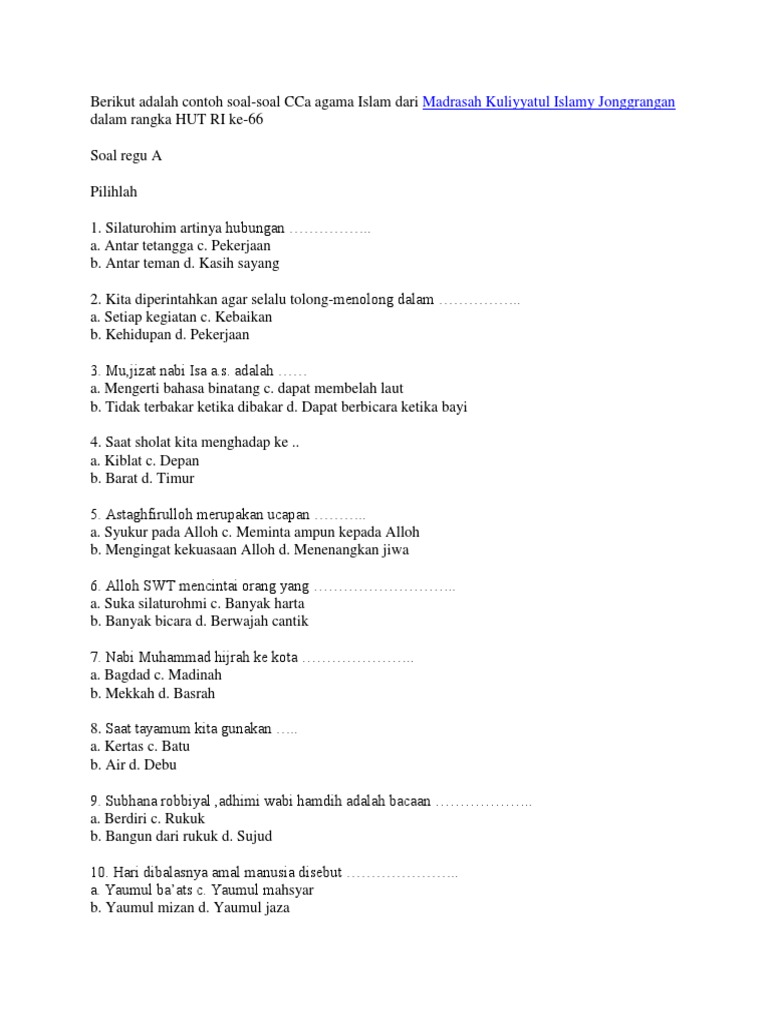 Soal Cerdas Cermat PDF