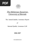 The Maharaja Sayajirao University of Baroda: The Annual Quality Assurance Report of Internal Quality Assurance Cell