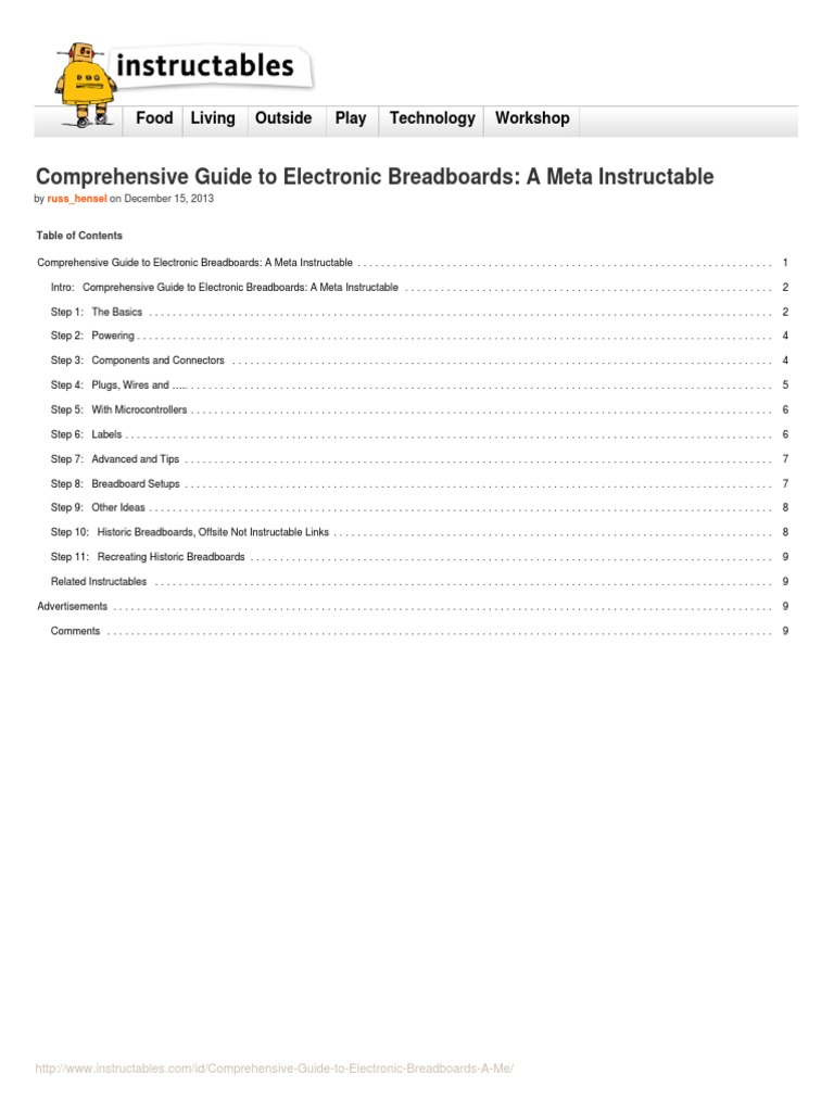Electronic Breadboard Guide | PDF | Arduino | Electronic Engineering