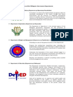Functions of the Different Philippine Departments
