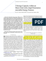 Optimal Storage Capacity Within An Autonomous Micro Grid With A High Penetration of Renewable Energy Sources