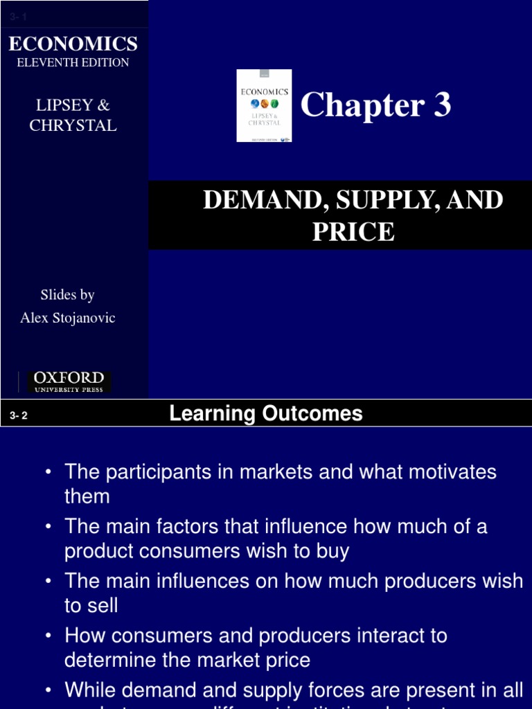 Lipsey Ch03 PDF Supply And Demand Supply (Economics)