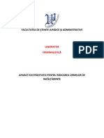 Aparat Electrostatic Pentru Ridicarea Urmelor de Incalţăminte