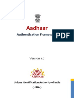 Aadhaar Authentication Framework v1.0 Explains Identity Proof Options