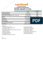 Academic Calendar Januari 2014 FOUNDATION